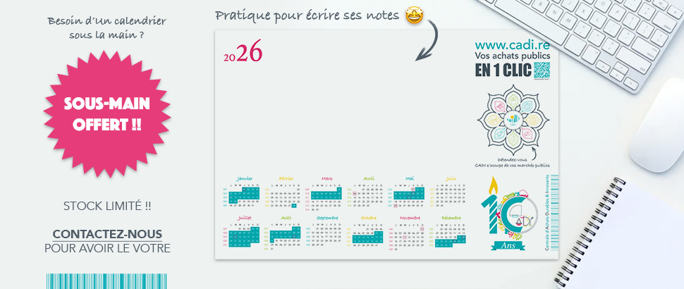 Récupérer votre sous-main 2026