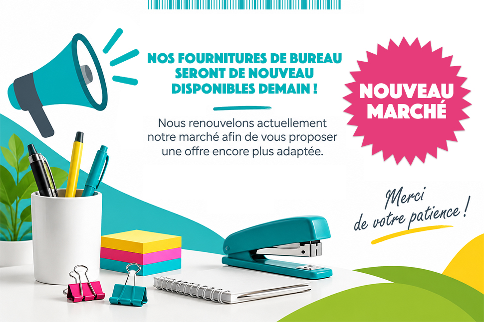 Retour de vos fournitures de bureau demain