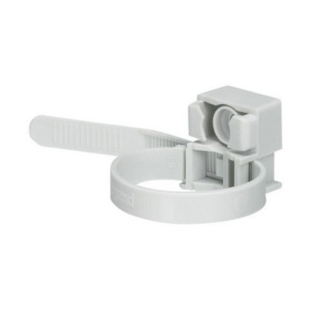 Collier a embase gris pour tube IRL D16mm D32mm ou cable D13 à D38mm