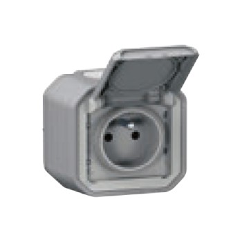 Prise plexo 2p+t etanche ip55 saillie