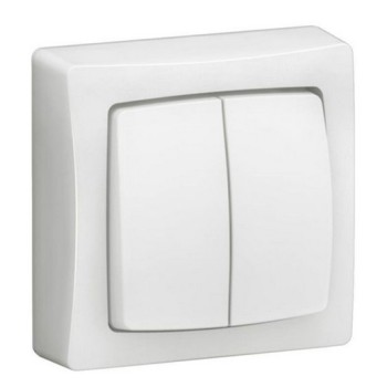 Interrupteur double va-et-vient saillie