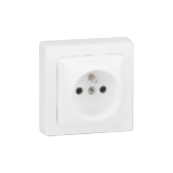 Prise saillie 2p+t avec éclips de protection - bornes auto