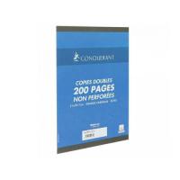 Paquet de 200 pages copie double a4 non perforées grands carreaux