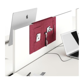 Panneau écran frontal pour bureau 160 cm + Support Universel chêne