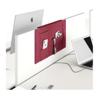 Panneau écran frontal pour bureau 180 cm + Support Universel chêne