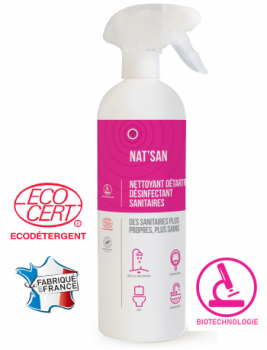 Nettoyant détartrant désinfectant sanitaires Nat San Ecocert