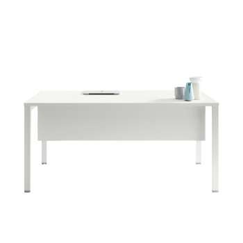 Bureau droit individuel 140 x 80 cm + voile de fond + support Oxi