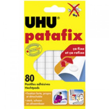 Pochette 80 pastilles adhesives patafix blanc