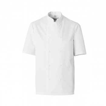 Veste de cuisine mixte a manches courtes