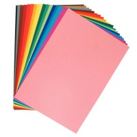 Paquet de 24 feuilles dessin 160g 50x65 pastel ass