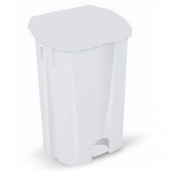 Poubelle à pedale 25L blanche