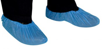 Couvre-chaussures visiteur polyethylene bleu