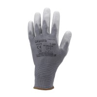 Gant polyester gris qualite/dexterite sup