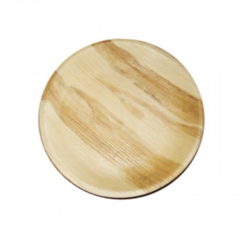 Assiette ronde feuille de palme - 24/26 cm