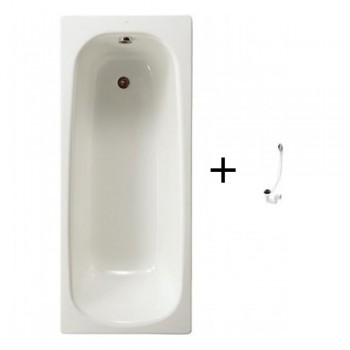 Baignoire 150x70 blanc complet