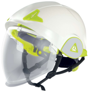 CASQUE ONYX2 BLANC/JAUNE AVEC VISIERE