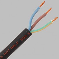 Cable souple HO7RNF noir 3G2.5 avec V/J T