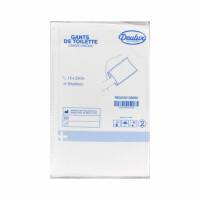 Gant de toilette doulux molletonné jetable 15x23cm