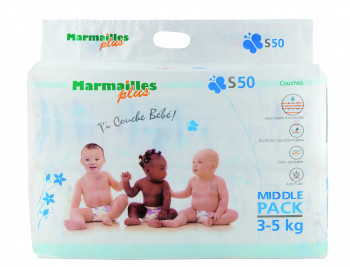 Change complets écologiques jetables enfant MARMAILLES PLUS 3/5 kg