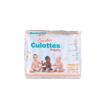 Changes complets écologiques jetables enfant forme culotte 12/17 kg