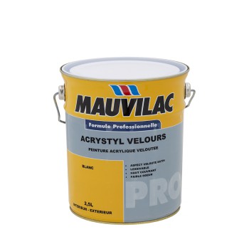 PeintureAcrystyl velours ton pastel 2,5lt eco