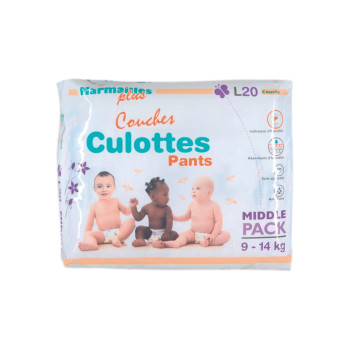 Changes complets écologiques jetables enfant forme culotte 9/14 kg