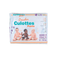 Changes complets écologiques jetables enfant forme culotte 9/14 kg