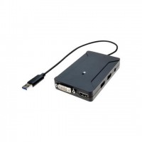 Clé usb-a displaylink double écran hdmi+dvi + hub 2 ports