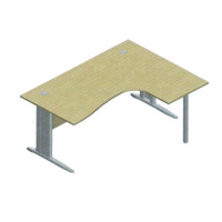 Bureau compact 160 x 120 cm avec retour