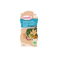 Plat préparé Babybio Menu Epinards Saumon Riz - 12 bols 200g