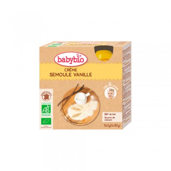 Gourde Crème Vanille Babybio - 24 gourdes 85g