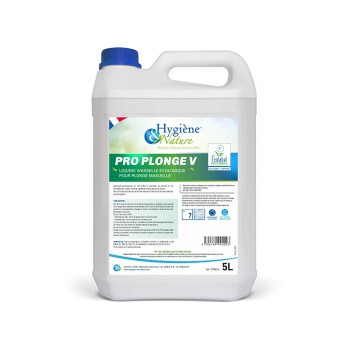 Liquide vaisselle pour plonge manuelle Pro Plonge V ecolabel - Agréé contact alimentaire - 5L