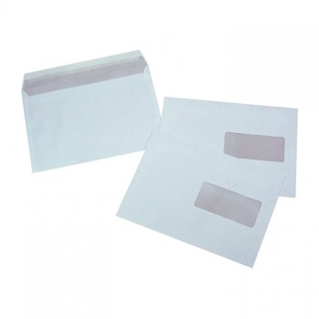 Boîte de 500 enveloppes blanches 16x22 avec fenêtre 45x100