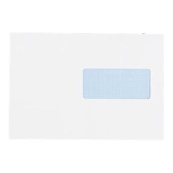 Boite de 500 enveloppes blanches 16x22 cm avec fenêtre 45x100