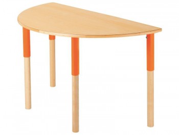 Table plateau stratifie demi lune réglable en hauteur