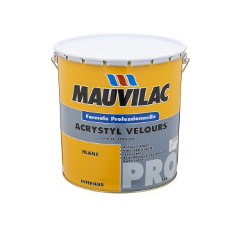 PeintureAcrystyl velours blanc cal 15lt eco