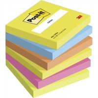 Lot 6 blocs post-it notes repositionnables 76x76mm