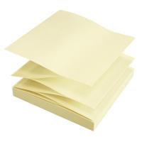 Bloc 100 notes accordeon introz'notes 75x75 mm - jaune