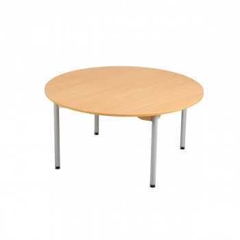 Table ronde plateau mélaminé-piétement métal D120cm - T1 à T2