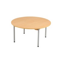 Table ronde plateau mélaminé-piétement métal D120cm - T1 à T2