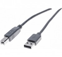 Cable éco USB 2.0 type A /B gris - 1m