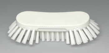 Brosse papillon polyester mi-dur blanc 24 x 7 cm