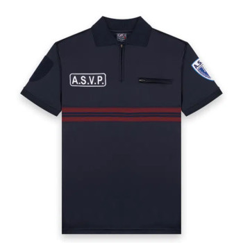 Polo respirant manches courtes avec bandes