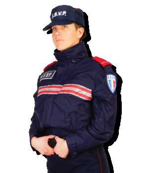 Blouson coupe-vent avec bandes