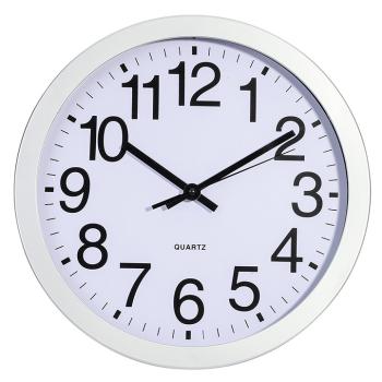 Horloge 30 cm argent