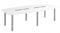 Table de reunion modulable pietement metal belem - 10 places