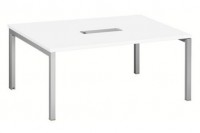 Table de reunion l160 x p120 cm pietement metal avec top access arko - 6 places