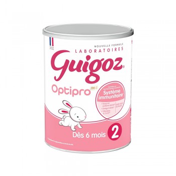 Lait infantile 2ème Age Guigoz Optipro - 6 boites 780g