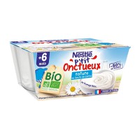 P'tit onctueux Nature au sucre de canne bio Nestlé - 24 x 90g