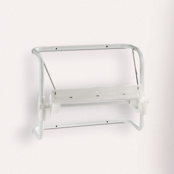 Distributeur bobine industrielle mural metal blanc + installation